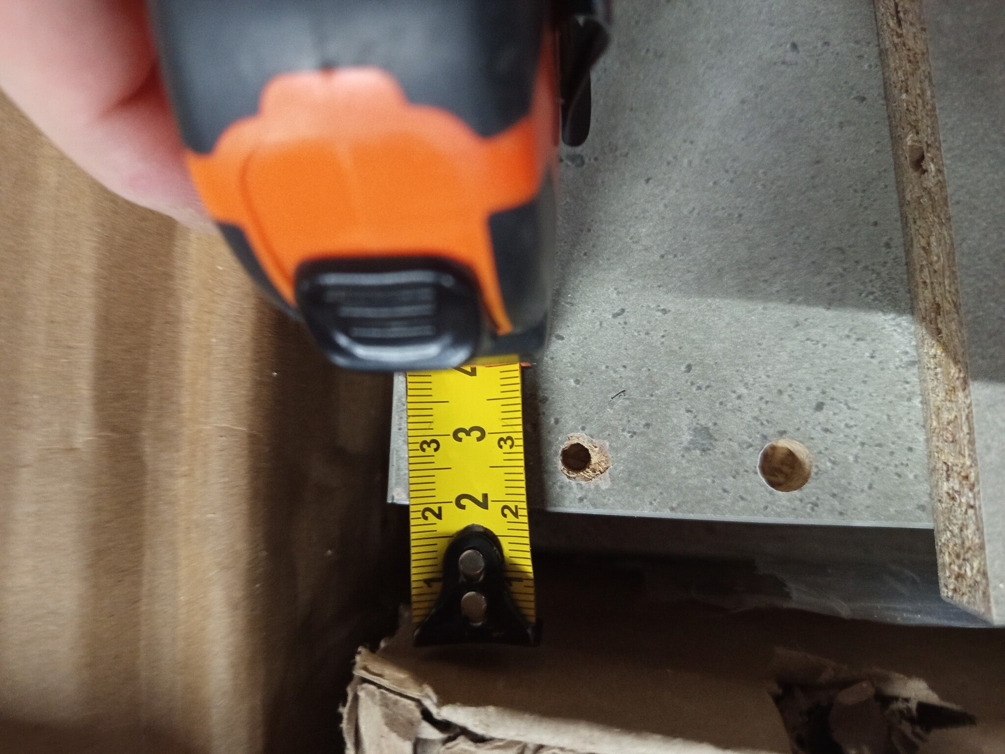 TV-meubel bewerkt hout betongrijs | -71% Korting