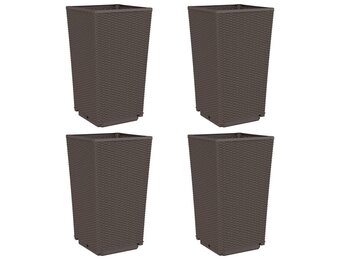 vidaXL Plantenbakken (4 st.) - 54% Korting - Bruin Polypropeen