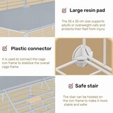 AUTO HIGH Kattenhok voor binnen, doe-het-zelf kattenkooihuis met metalen draaddichtheid, 2-laags kattenbox met 2 deuren en 1 ladder voor fret kitty konijn chinchilla, maat 75 x 75 x 73 cm, wit