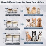 Verhoogde keramische hondenbak met metalen standaard - Dubbele kommen voor voer en water - Voerbak voor middelgrote honden - Geel