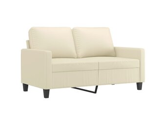 vidaXL Tweezitsbank Crèmekleurig Kunstleer (58% Korting)