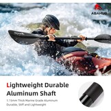 Abahub Kajakpeddel Aluminium 90.5 inch met Peddel Leash - Verkrijgbaar in Zwart/Blauw/Groen/Oranje/Geel
