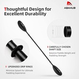 Abahub Kajakpeddel Aluminium 90.5 inch met Peddel Leash - Verkrijgbaar in Zwart/Blauw/Groen/Oranje/Geel