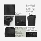 Grote Reistas op Wielen - Zwart/Blauw (150L) - 27% Korting!