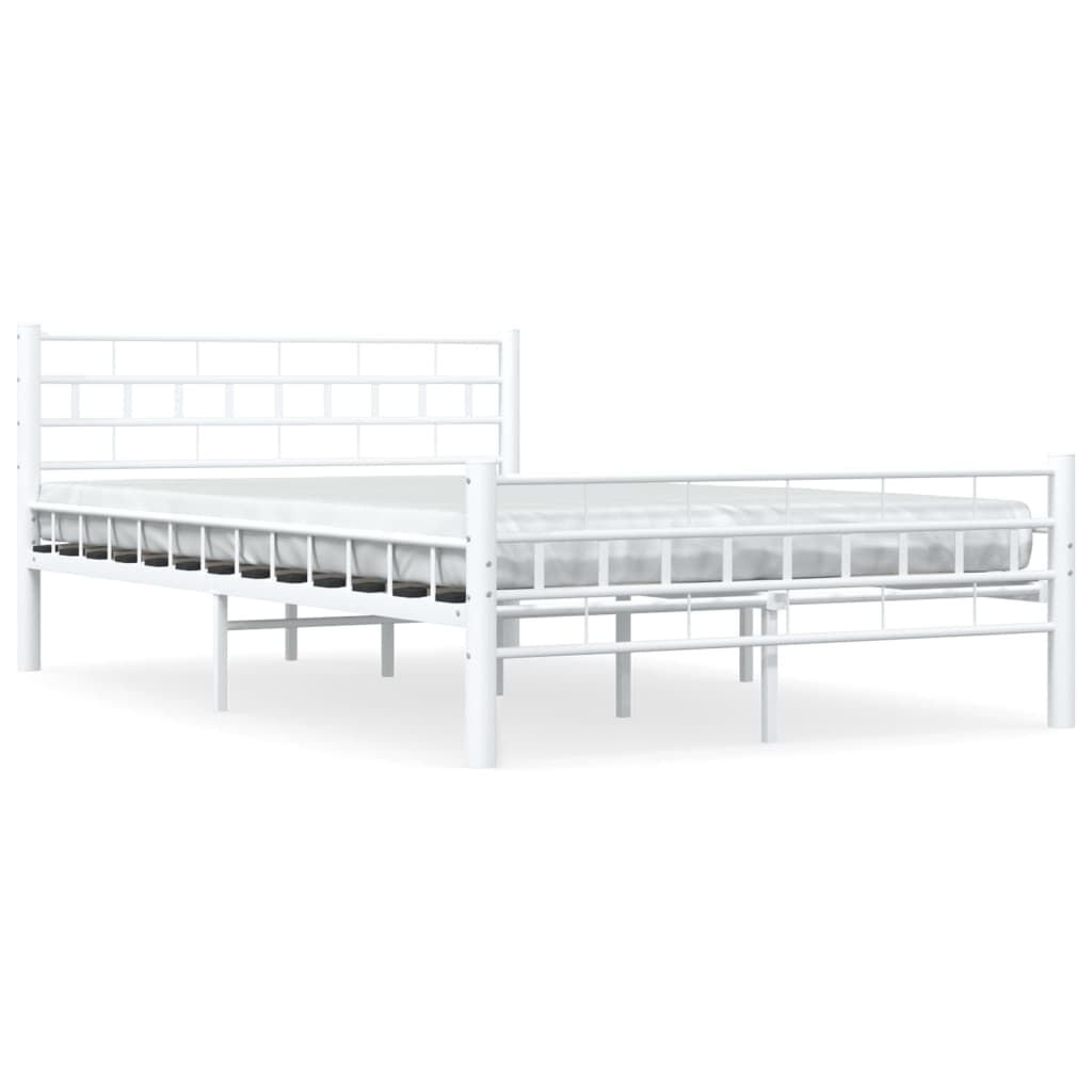 vidaXL Bedframe Metaal Wit 140x200 cm - Nu 51% Korting!