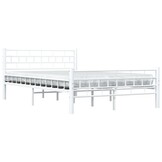 vidaXL Bedframe Metaal Wit 140x200 cm - Nu 51% Korting!