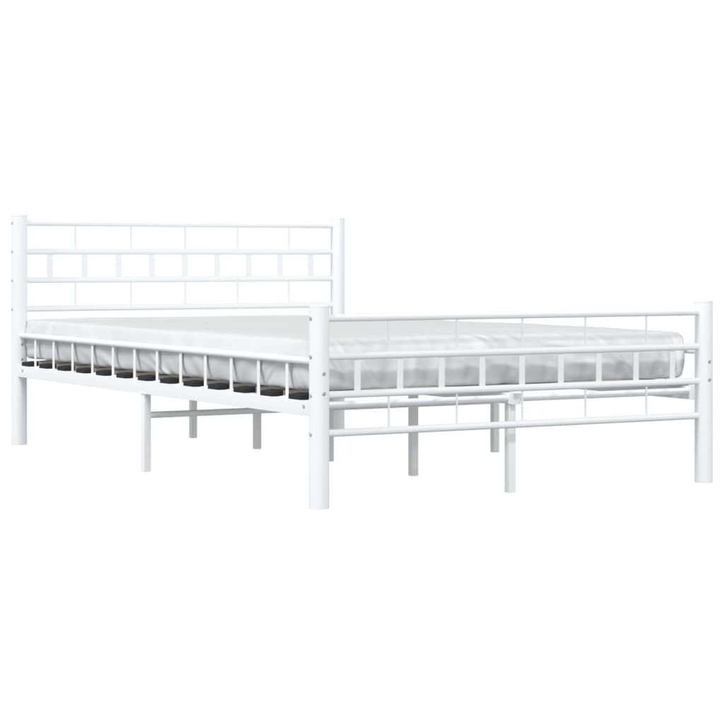 vidaXL Bedframe Metaal Wit 140x200 cm - Nu 51% Korting!