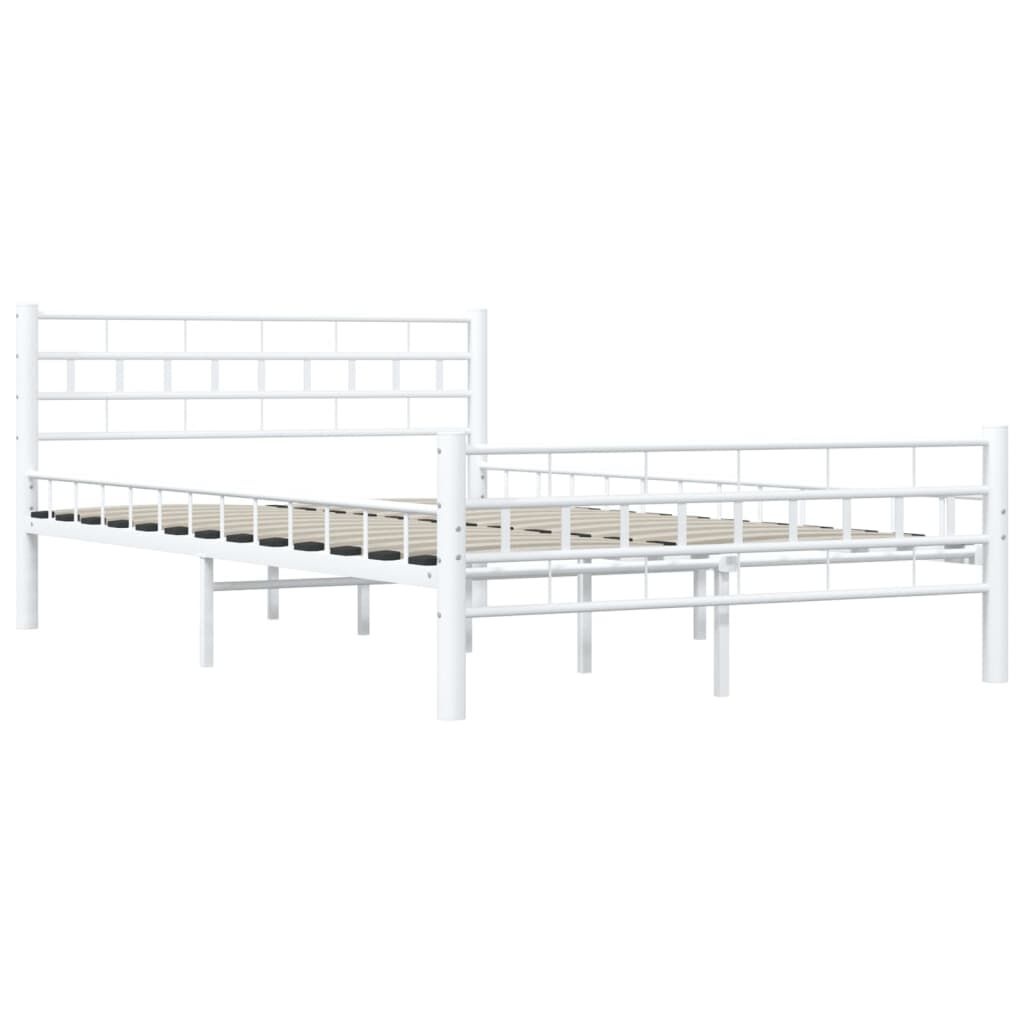 vidaXL Bedframe Metaal Wit 140x200 cm - Nu 51% Korting!