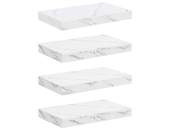 vidaXL Wandplank Wit Marmer 40x23.5cm - 57% Korting!