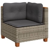 Modulaire Tuinhoekbank Poly Rattan Grijs | -72% Korting
