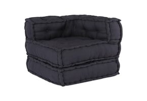 vidaXL Poef modulair 70x70x54 stof antracietkleurig