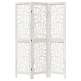 vidaXL Kamerscherm 3 panelen Paulowniahout Wit (33% Korting)