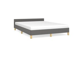 vidaXL Donkergrijs Bedframe 140x190 cm - 66% Korting!