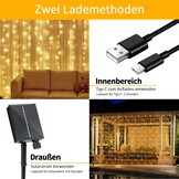 Zonne-lichtgordijn Buiten 600 LED's Warmwit - 29% Korting!