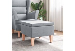 vidaXL Kruk Lichtgrijs Stof - 50% Korting