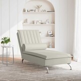 VidaXL Massage Chaise Longue Fluweel Roze - 33% Korting