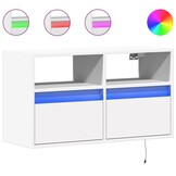 VidaXL TV-meubel met LED 80x31x45 cm Wit (26% Korting!)