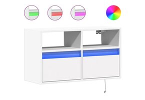 VidaXL TV-meubel met LED 80x31x45 cm Wit (26% Korting!)