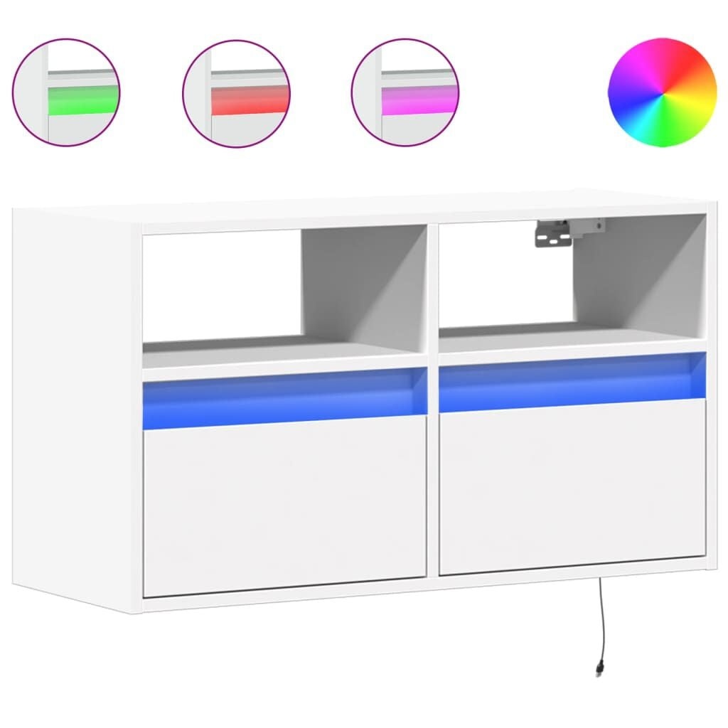 VidaXL TV-meubel met LED 80x31x45 cm Wit (26% Korting!)