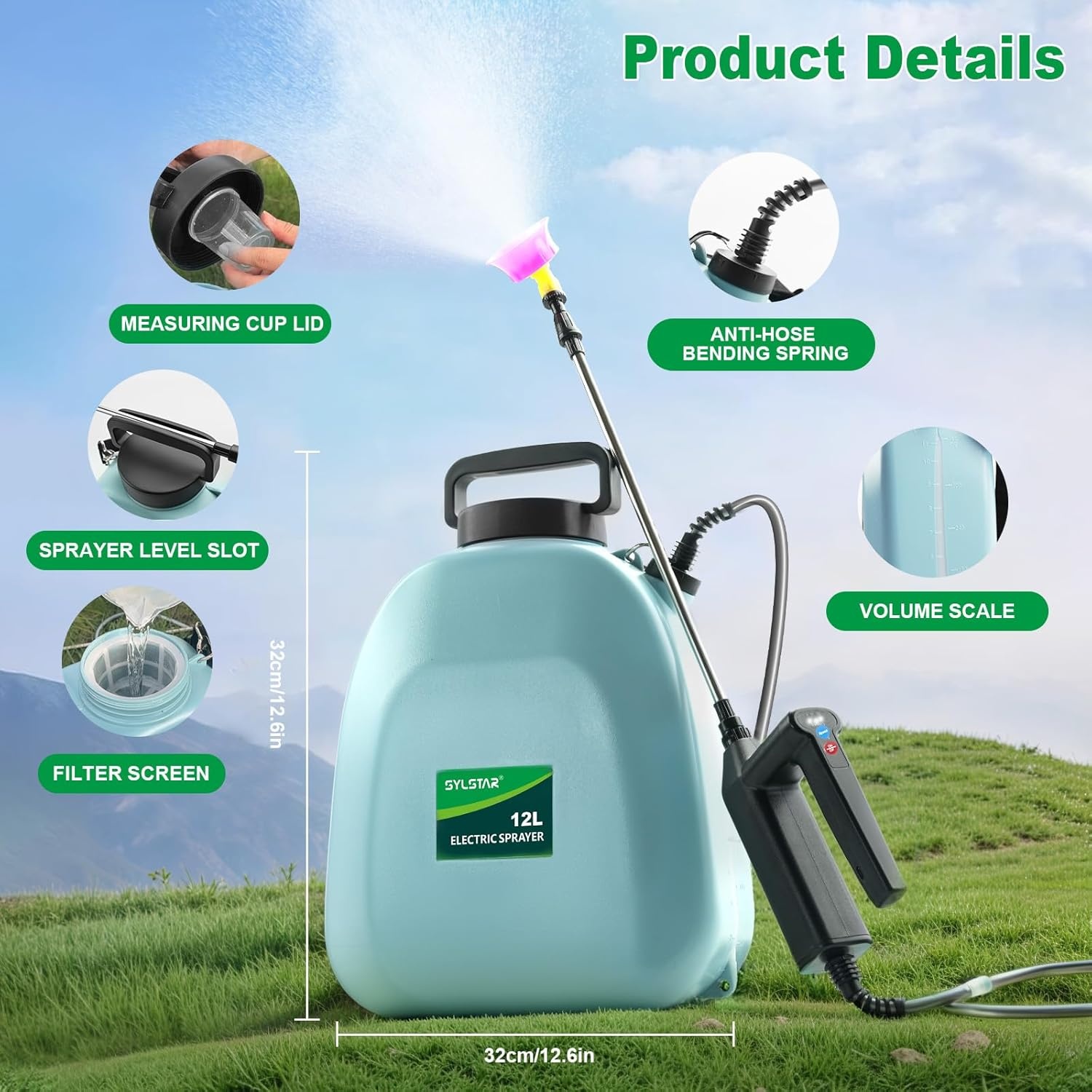 SYLSTAR Batterij Rugzaksproeier 12L - 27% Korting