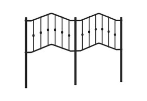 vidaXL Hoofdbord Metaal Zwart 135cm - 56% Korting!