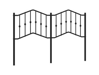 vidaXL Hoofdbord Metaal Zwart 135cm - 56% Korting!