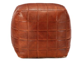 vidaXL Poef van Geitenleer (40x40x40 cm) - 34% Korting!