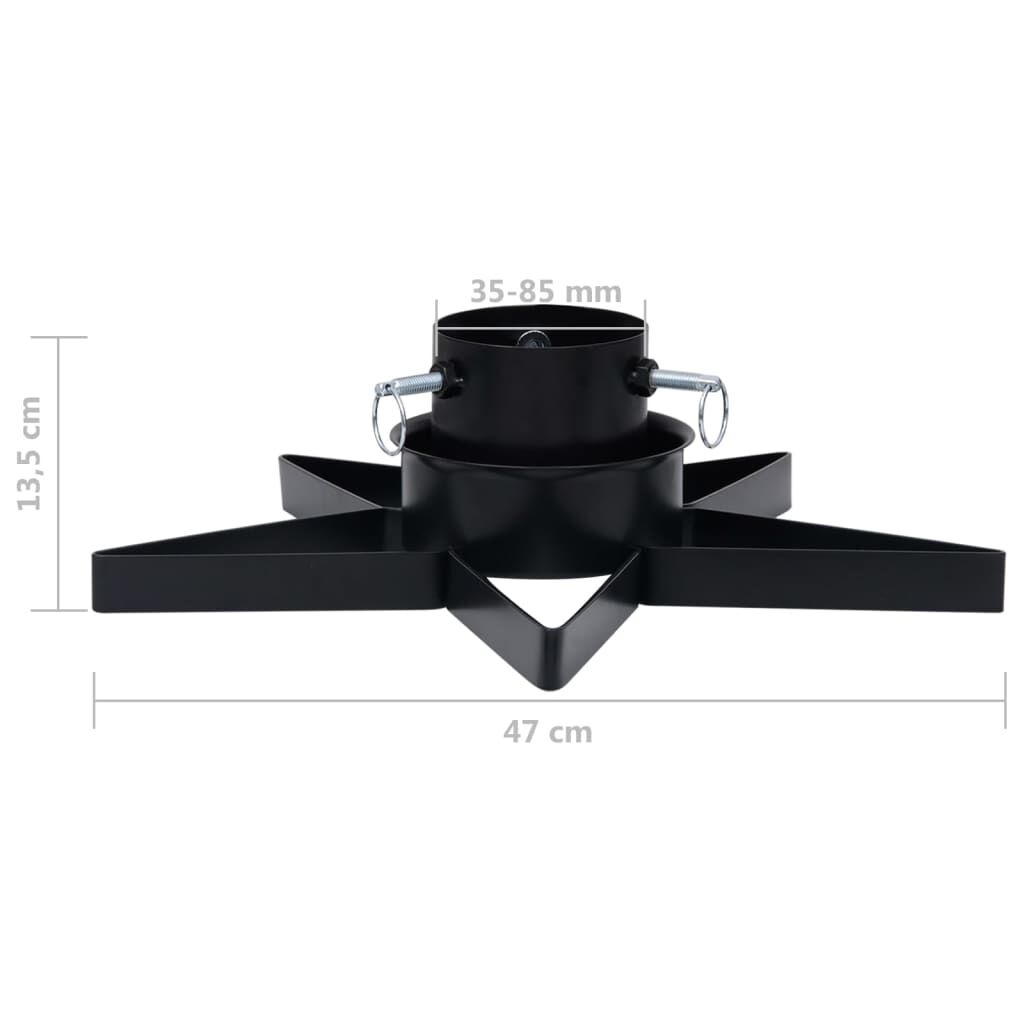 vidaXL Kerstboomstandaard 47x47x13,5 cm Zwart - 35% Korting