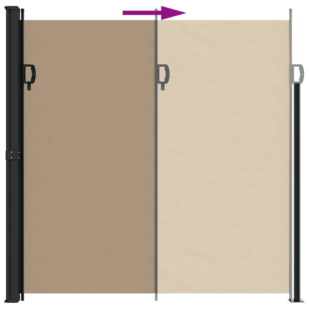 vidaXL Uittrekbaar Windscherm 200x500 cm Taupe - 34% Korting!
