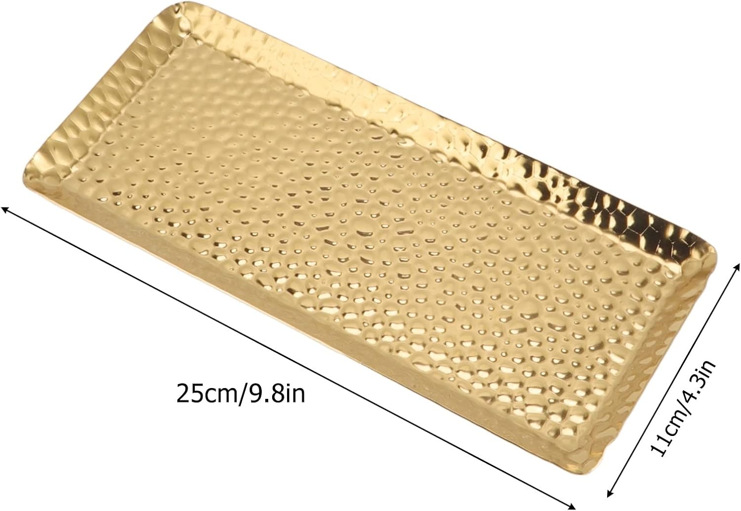 Gehamerd Dienblad RVS (25x11cm) - 21% Korting!