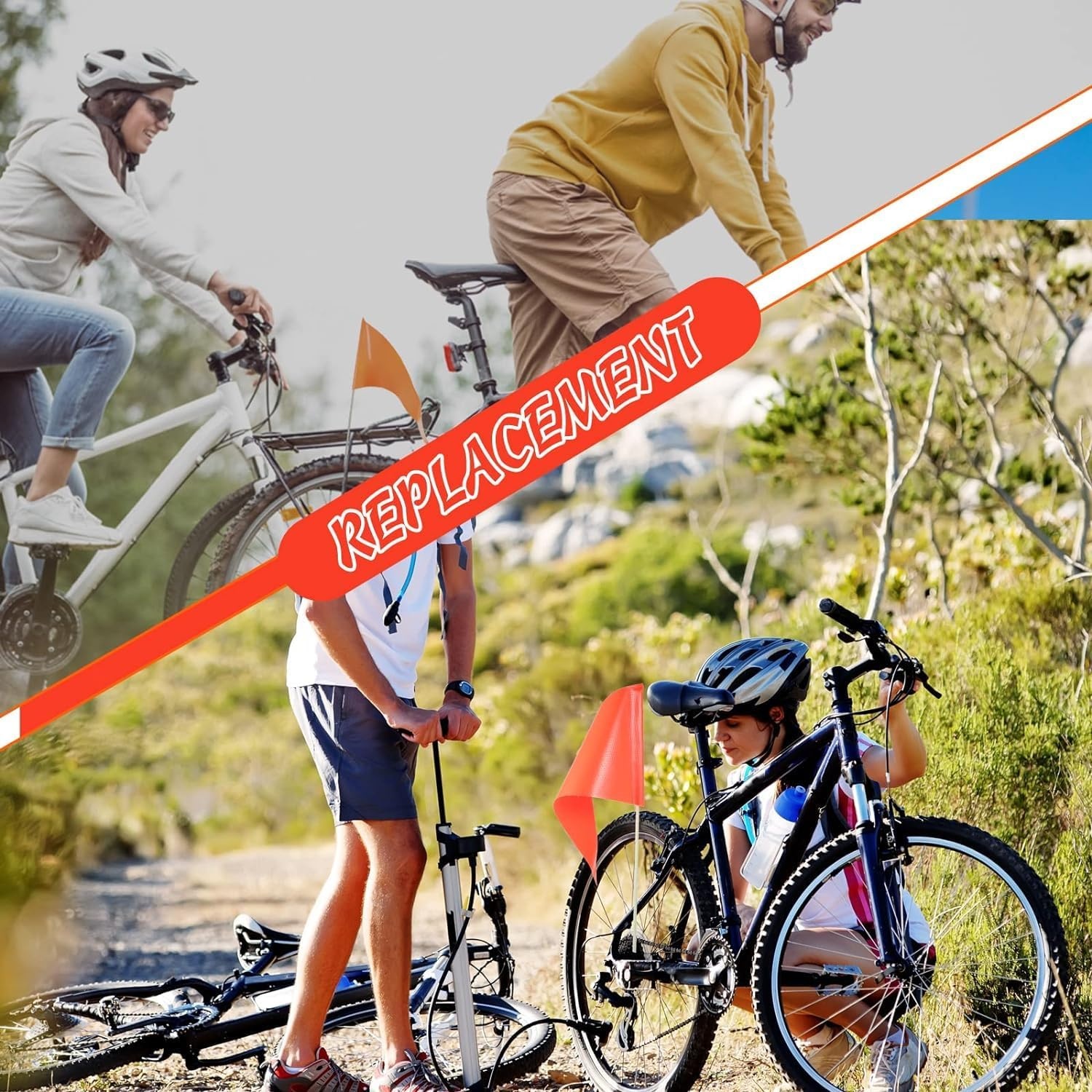 Reflecterende Fietsvlag 150cm - Veiligheid voor Kinderfiets & Scooter