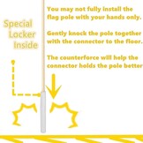 Reflecterende Fietsvlag 150cm - Veiligheid voor Kinderfiets & Scooter