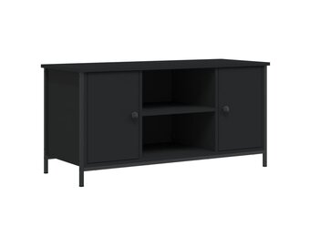 vidaXL TV-meubel 100x40x50 cm Bewerkt Hout Zwart - 28% Korting!