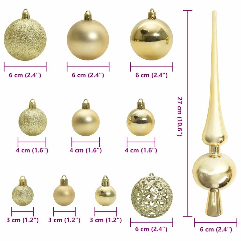 vidaXL Kerstbal Set (150 LED, Goud) - 29% Korting