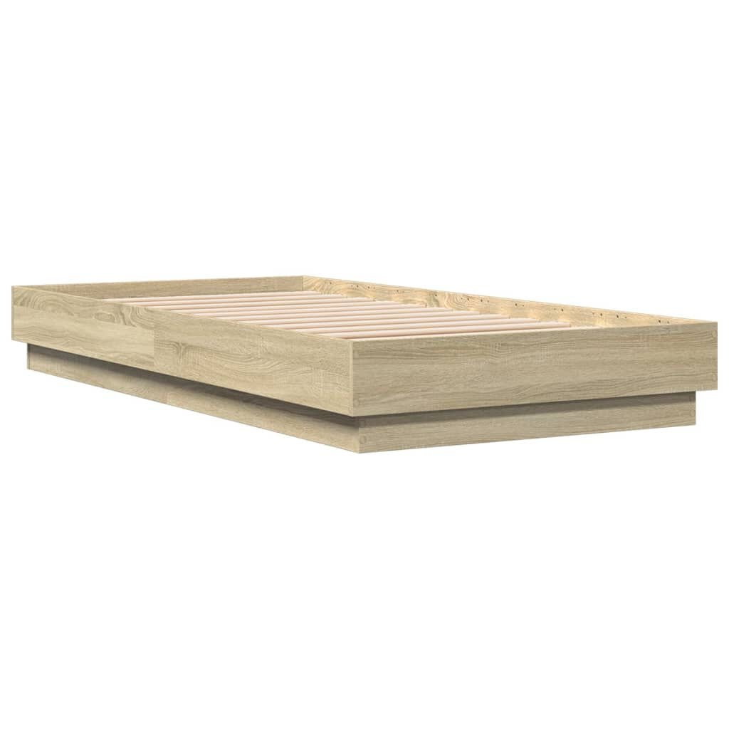 VidaXL Houten Bedframe Sonoma Eiken 75x190 cm - 65% Korting!