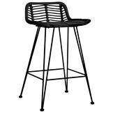 VidaXL Barstoelen Rattan Zwart - 57% Korting