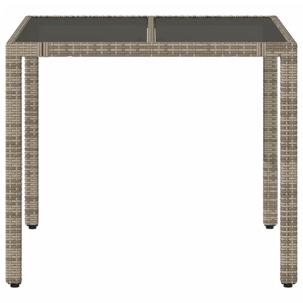 vidaXL Tuintafel Poly Rattan Grijs 90x90 cm - 52% Korting!