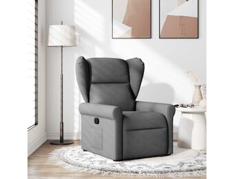 vidaXL Fauteuil Donkergrijs, 73% Korting
