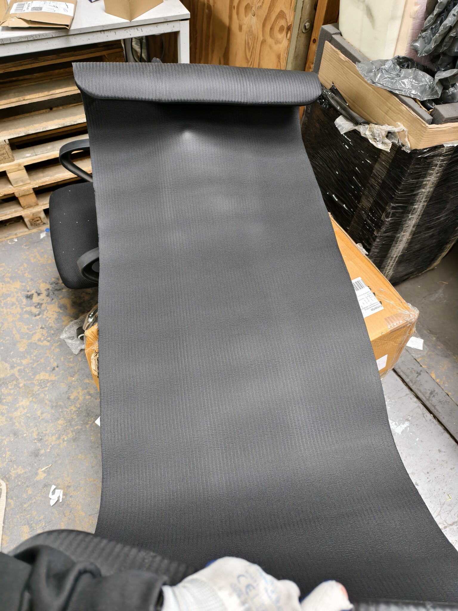 Fitness Mat Zwart - 183x60cm - 51% Korting!