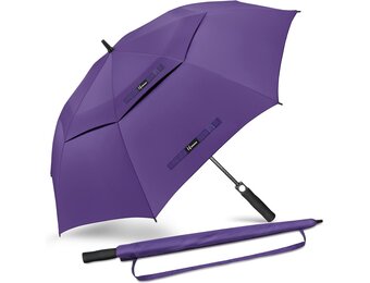 NINEMAX Golf Paraplu - Extra Sterk & Winddicht (Paars) - 26% Korting!