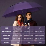 NINEMAX Golf Paraplu - Extra Sterk & Winddicht (Paars) - 26% Korting!