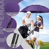 NINEMAX Golf Paraplu - Extra Sterk & Winddicht (Paars) - 26% Korting!