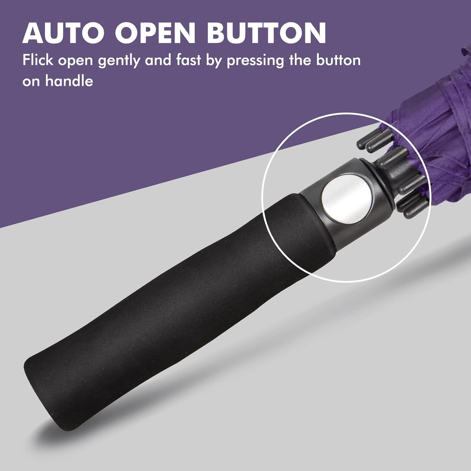 NINEMAX Golf Paraplu - Extra Sterk & Winddicht (Paars) - 26% Korting!