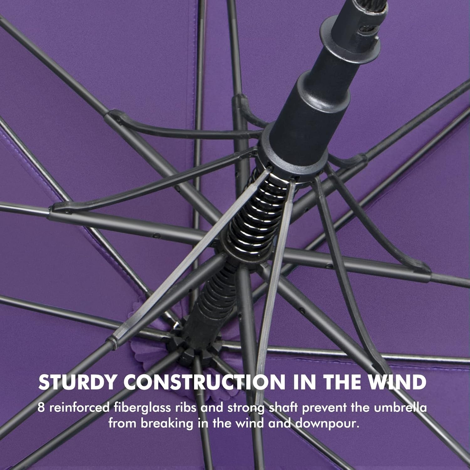 NINEMAX Golf Paraplu - Extra Sterk & Winddicht (Paars) - 26% Korting!