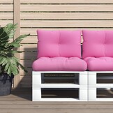 vidaXL Palletkussens Roze - 2 stuks - 29% Korting