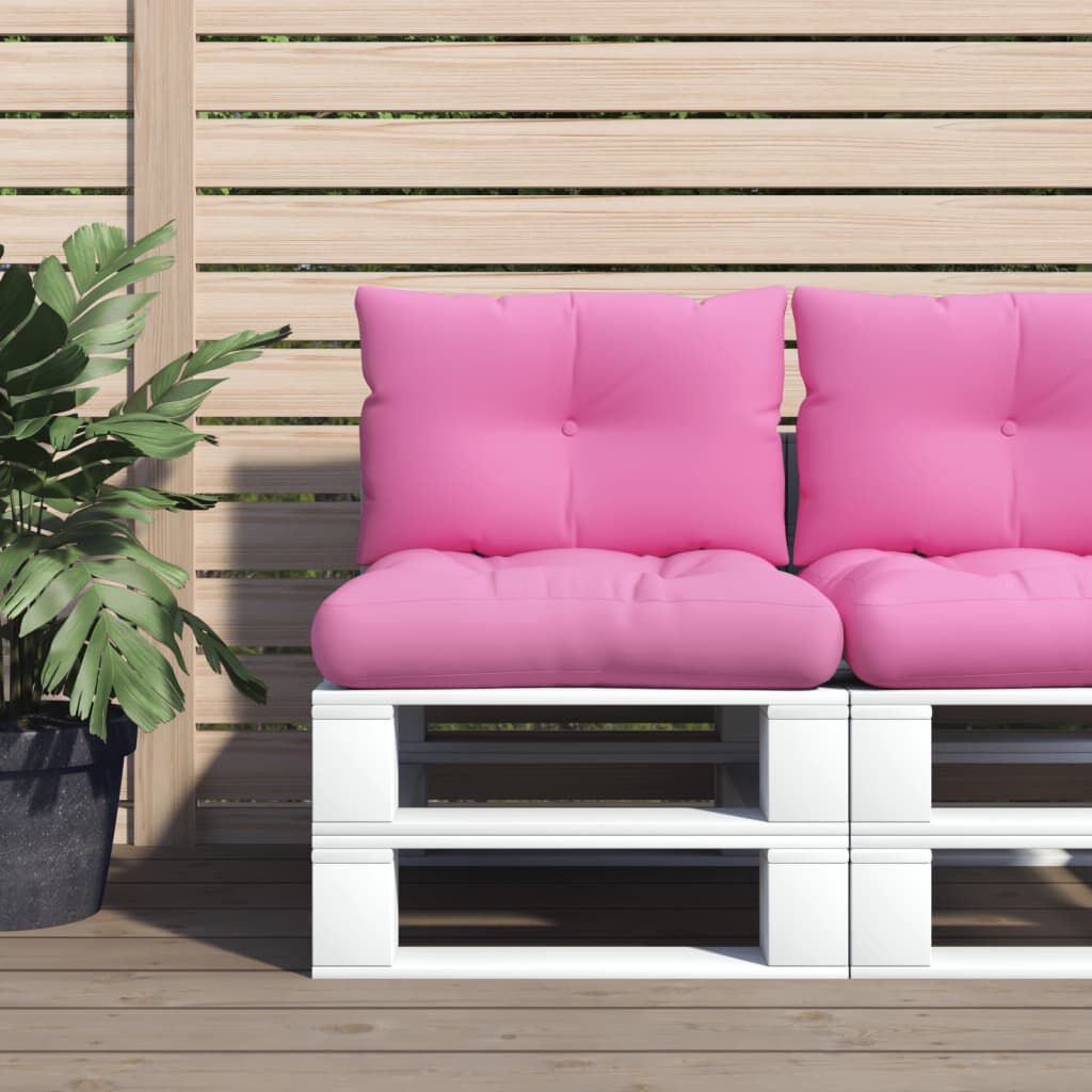 vidaXL Palletkussens Roze - 2 stuks - 29% Korting