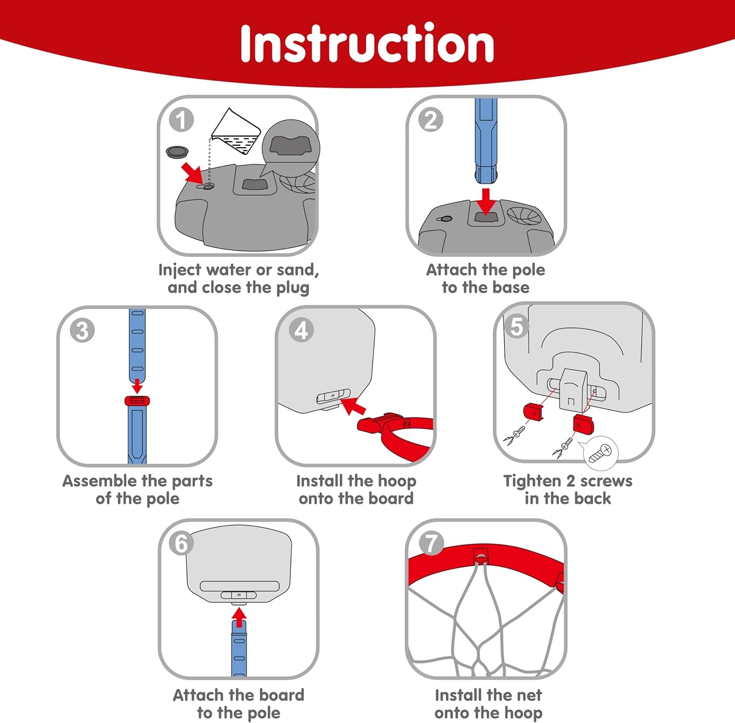 JOYIN Kinder Basketbalmand - Verstelbaar, Binnen/Buiten, 24% Korting