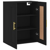 VidaXL Wandkast 69,5x34x90cm Bewerkt Hout Zwart - 33% Korting!