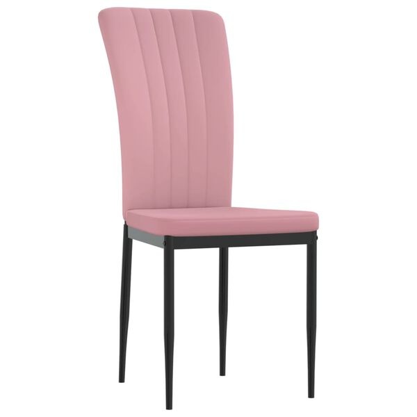 vidaXL Eetkamerstoelen Fluweel Roze (2 stuks) - 33% Korting