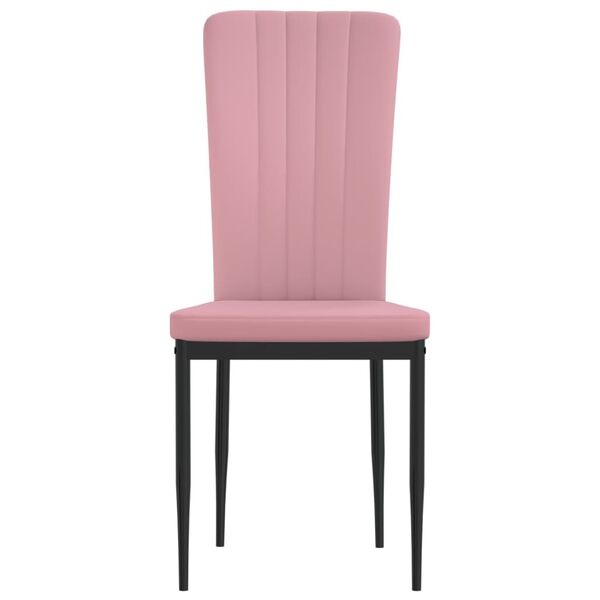 vidaXL Eetkamerstoelen Fluweel Roze (2 stuks) - 33% Korting